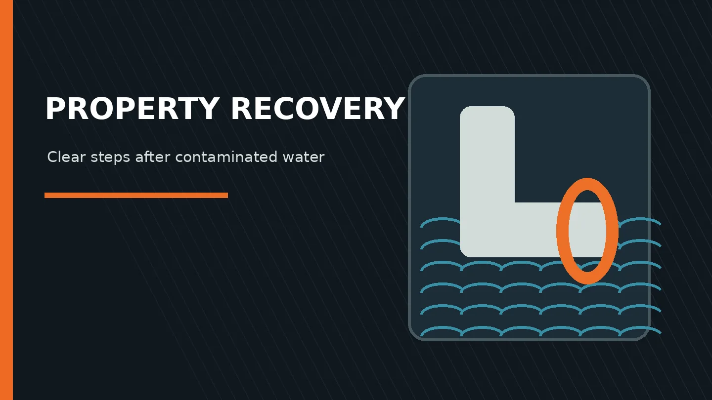 Illustrated property recovery after wastewater intrusion